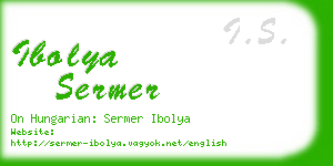 ibolya sermer business card